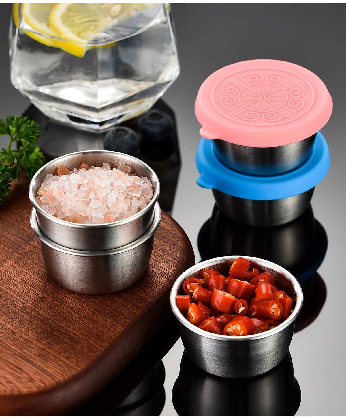 Baming Silicone Lid Stainless Steel Lunch Box Set Food Grade Silicone Lid Bneto Box Food Storage Containers