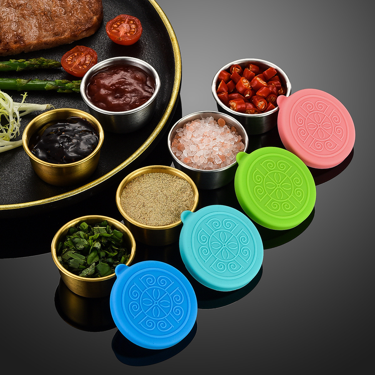 Baming Silicone Lid Stainless Steel Lunch Box Set Food Grade Silicone Lid Bneto Box Food Storage Containers