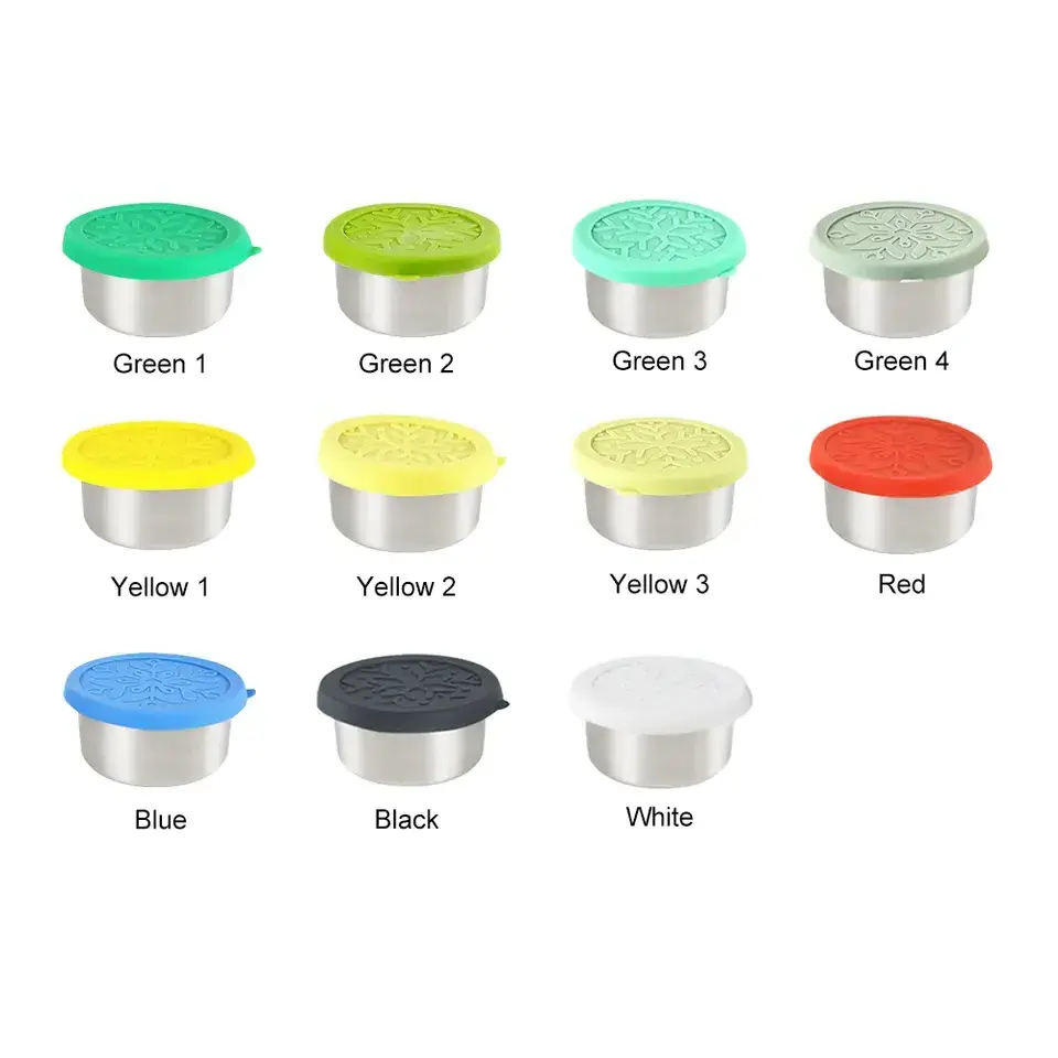 Baming Silicone Lid Stainless Steel Lunch Box Set Food Grade Silicone Lid Bneto Box Food Storage Containers