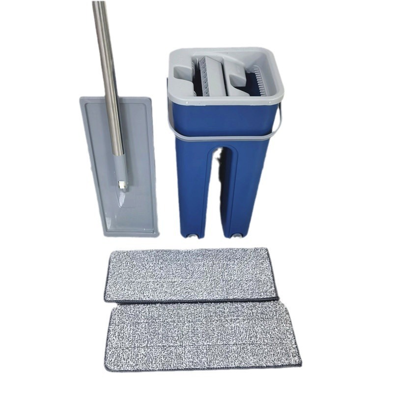 High Quality Hand Free Floor Cleaning Mop Microfiber Cloth Mops Clean 360 Magic Flat Mop And Bucket Set With Single Bucket