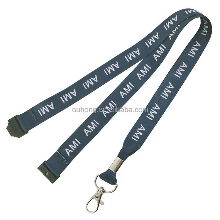 Factory Direct Supply Wholesale OEM Blank Sublimation Polyester Nylon Plain Personalized Custom Logo Printed Lanyard