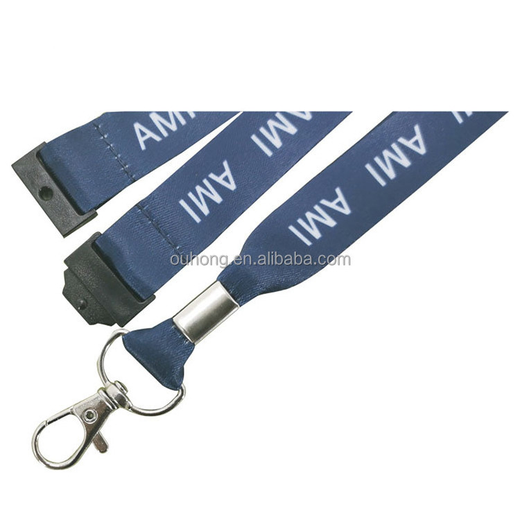 Factory Direct Supply Wholesale OEM Blank Sublimation Polyester Nylon Plain Personalized Custom Logo Printed Lanyard