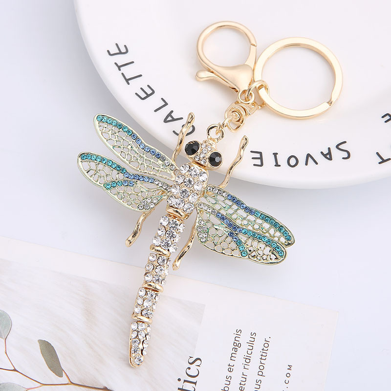 Dragonfly Keychain car Charm Butterfly Keychains for Women Gifts Creative Gradient Color Key Pendant Dragonfly Design