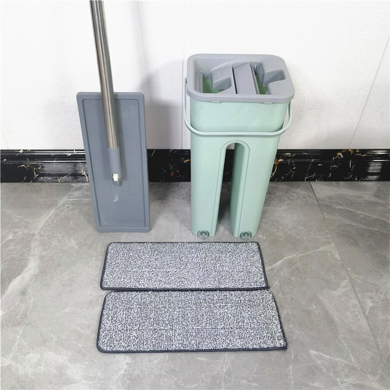 High Quality Hand Free Floor Cleaning Mop Microfiber Cloth Mops Clean 360 Magic Flat Mop And Bucket Set With Single Bucket