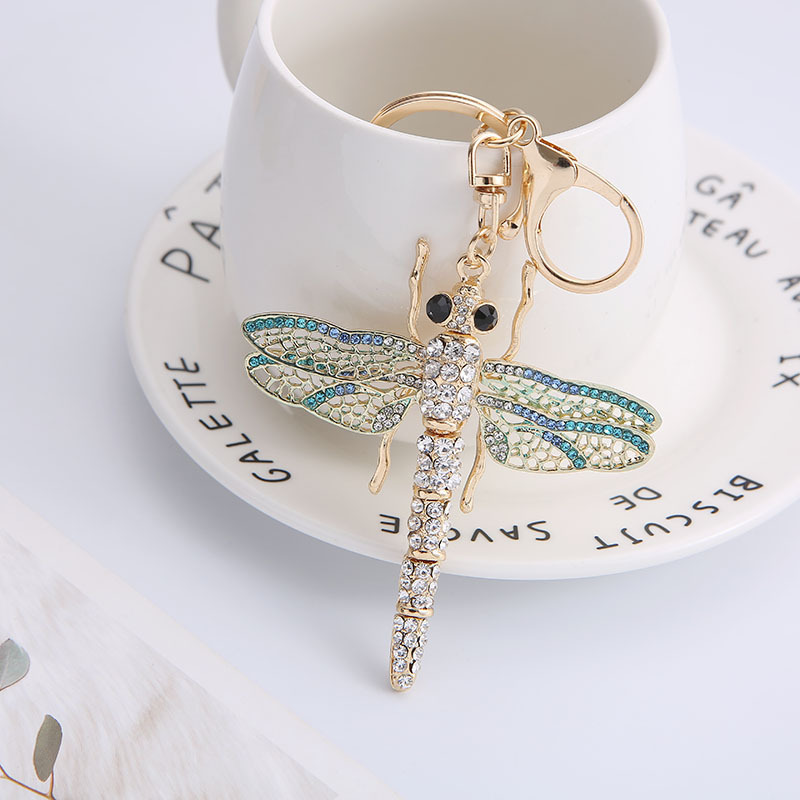 Dragonfly Keychain car Charm Butterfly Keychains for Women Gifts Creative Gradient Color Key Pendant Dragonfly Design