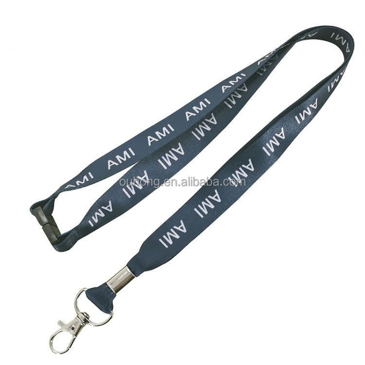 Factory Direct Supply Wholesale OEM Blank Sublimation Polyester Nylon Plain Personalized Custom Logo Printed Lanyard