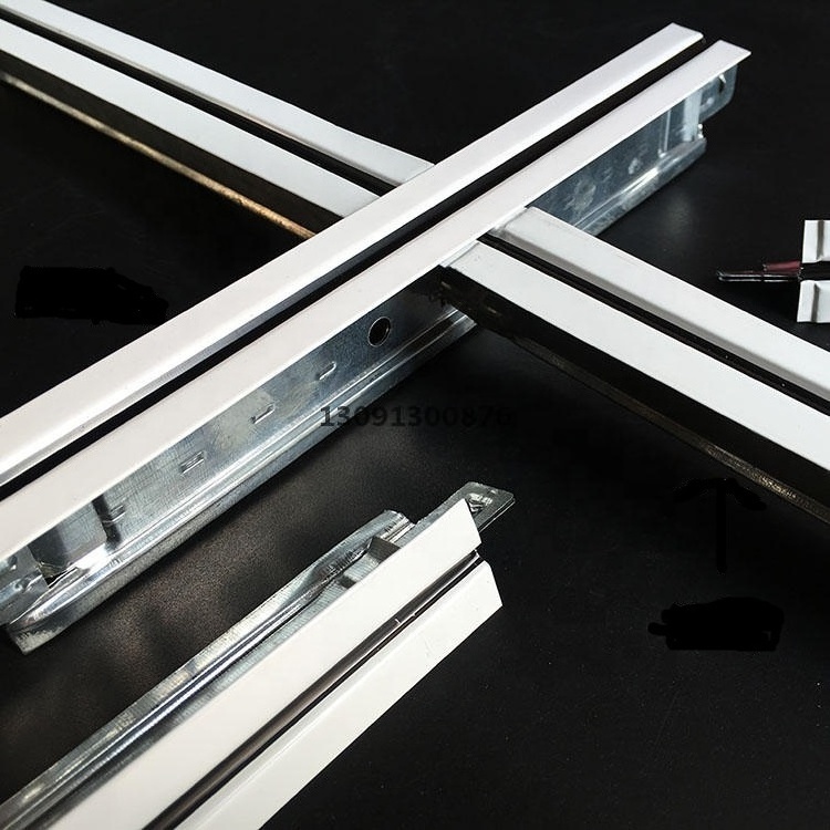 Hot sell model Laser surface flat bar /T grid suspended galvanized ceiling t grid components