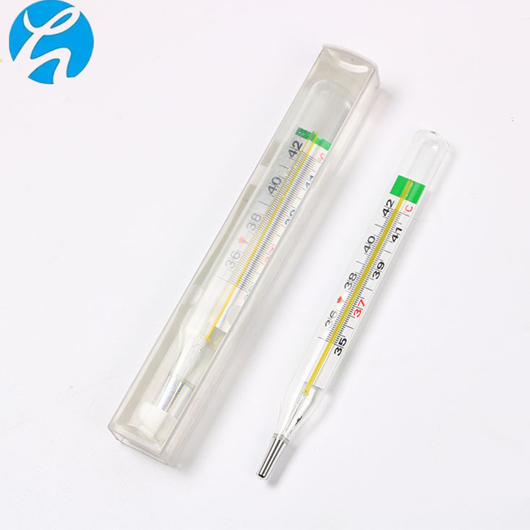 Hot Sales Medical And Home Portable Using Glass Clinical Mercury Safty Household Thermometer