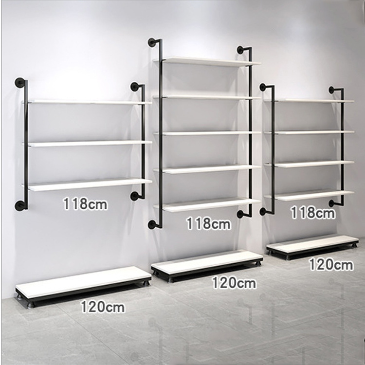 Iron Shoe Shelf Wall Mounted Bag Display Rack Organizer Nordic Space-saving Retail Shop Fittings