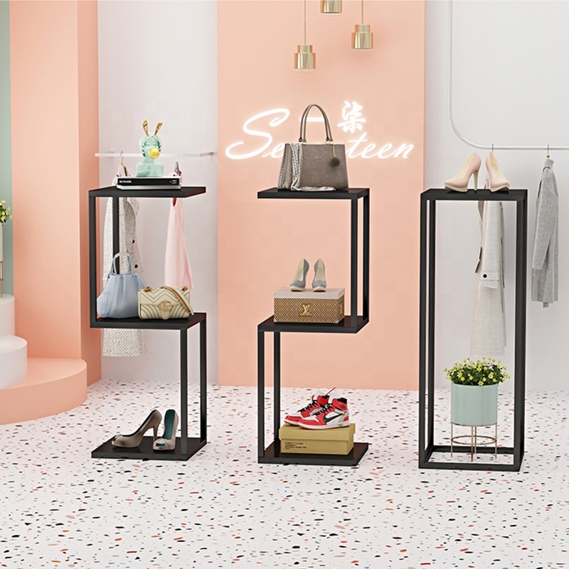 New Design Retail Clothes Display Table Small Shoes Stand For Clothing Shop