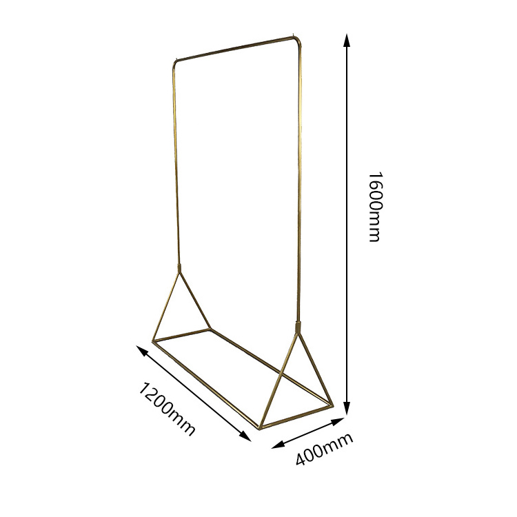 Popular Gold Stainless Steel Garment Display Rack Kids Women Clothes Display Stand for Retail Clothing Shop