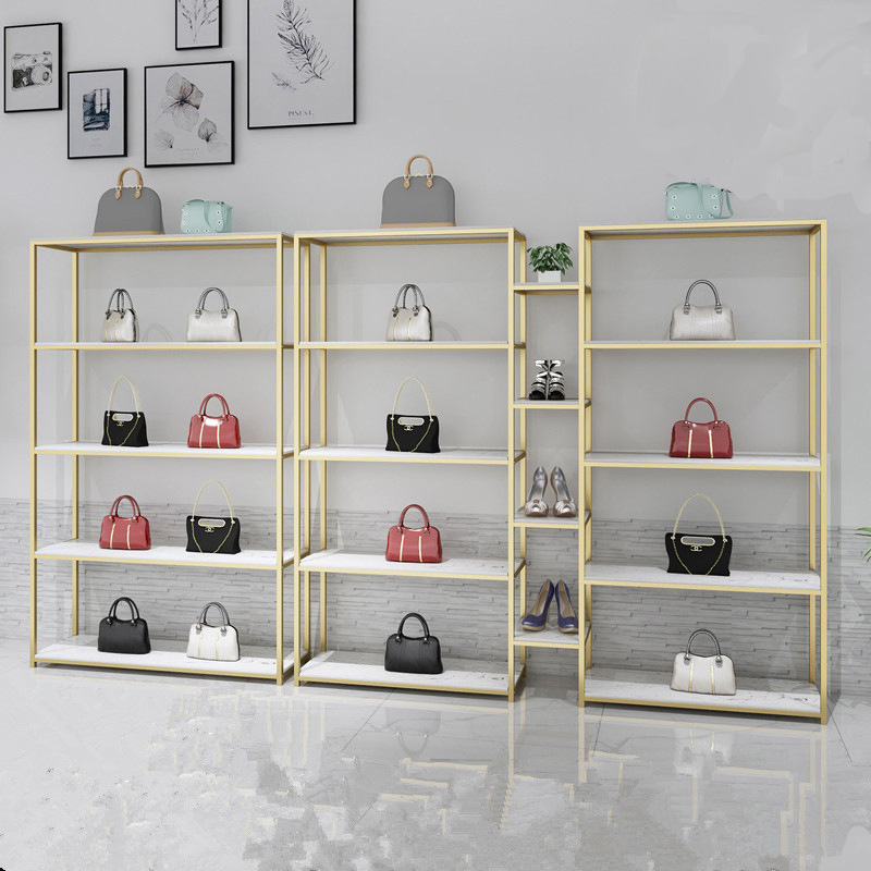 Boutique Ladies Bag Display Shelf Stand Modern Bags Light Luxury Display Shelves For Store