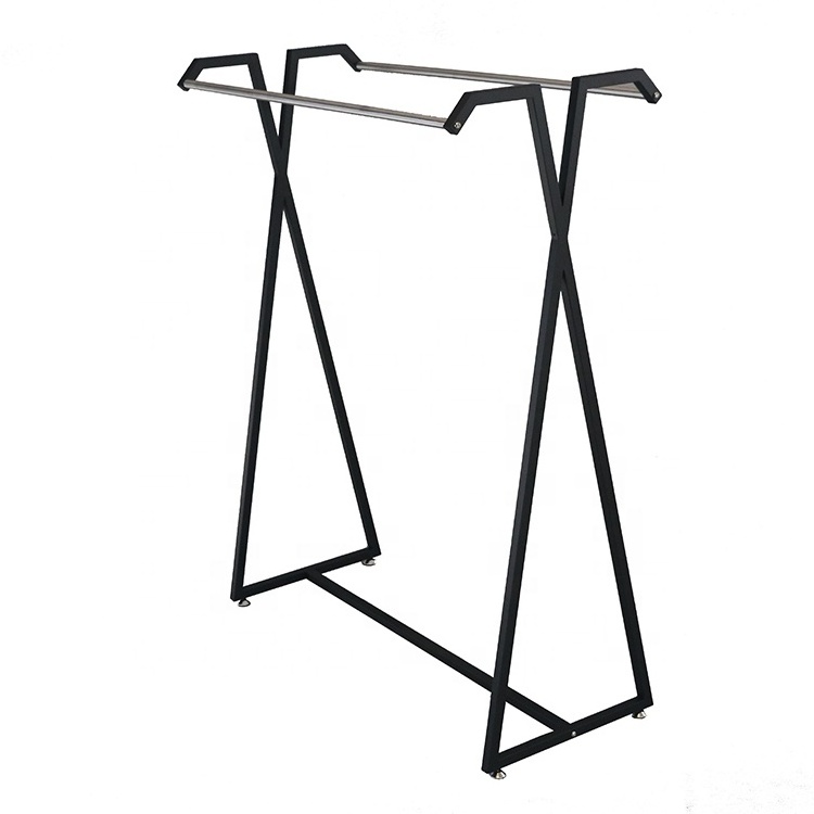 Retail Store Furniture Layout Garment Shelves Metal Dress/Clothing Display Rack