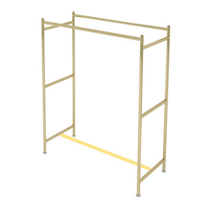 Factory Price Double Rod Clothing Shop Display Rack Stand Alone Type Clothes Display Rack For Shop