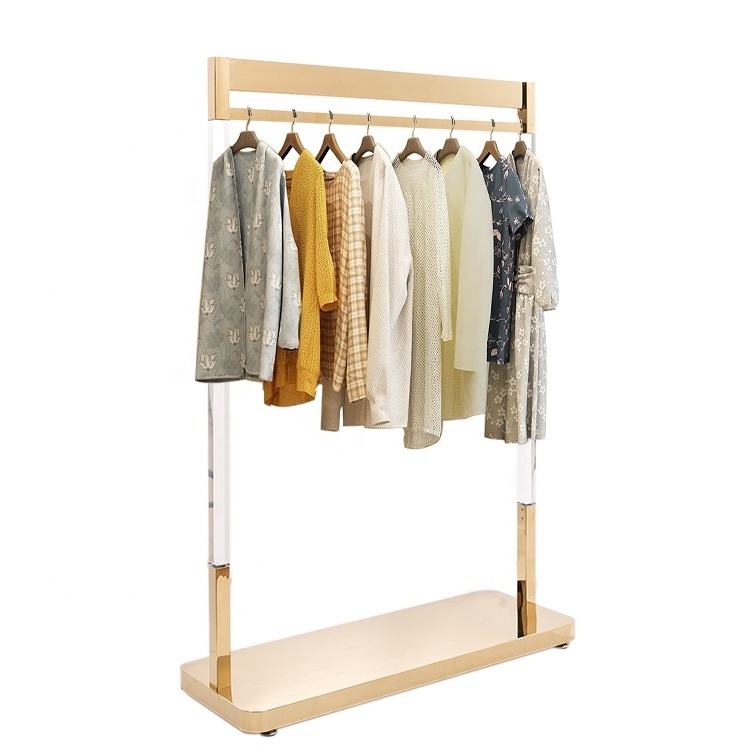 Retail Clothing Shop Equipment Acrylic Clothes Display Rack