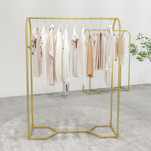 Shopping Mall Clothing Store Display Stand Floor-to-ceiling Rail Ladies Clothing Metal Display Stand