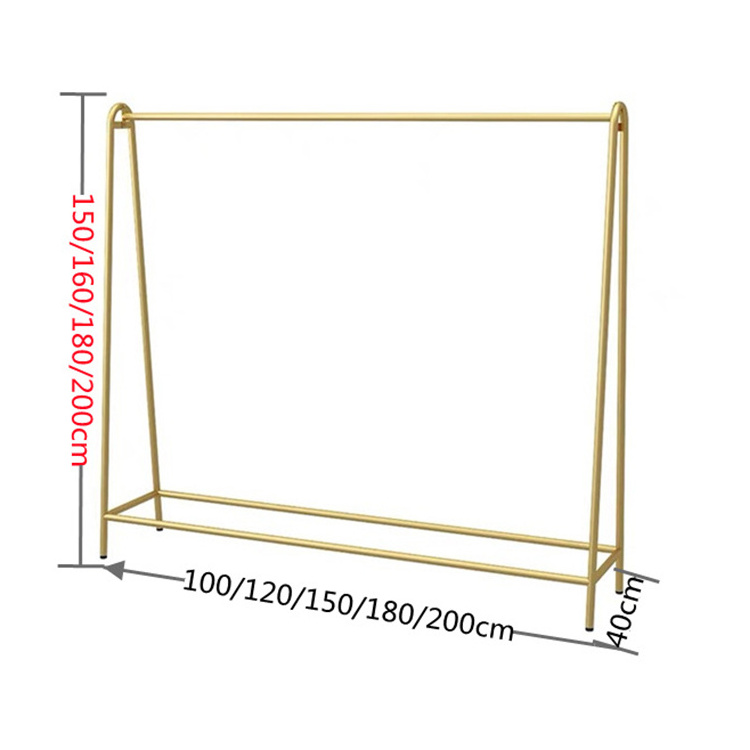 OUJIA Retail Metal clothing Display Rack fashionable clothes display rack stand for cloth shop