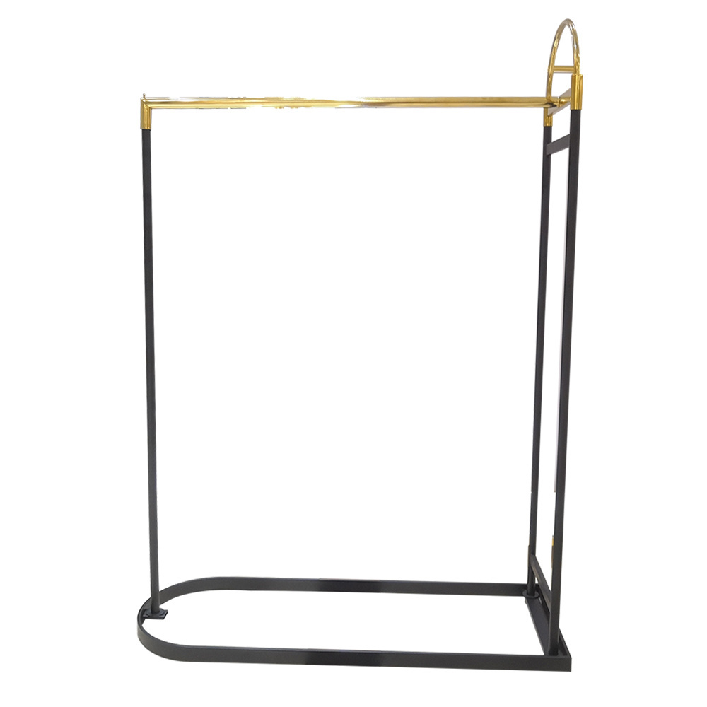 Wholesale Metal Racks Gold Retail Store Boutique Display Furniture Garment Clothing Display Rack Stand