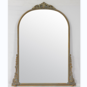 OJC Gold Vintage Modern Floor Mirror Full Length Dressing Mirror with Metal Vanity Mirror Lean Against Wall