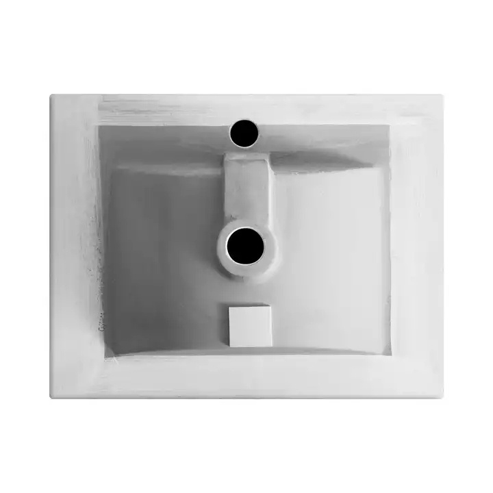 Modern style rectangle shape undermount white color porcelain bathroom sinks ceramic hand wash basin