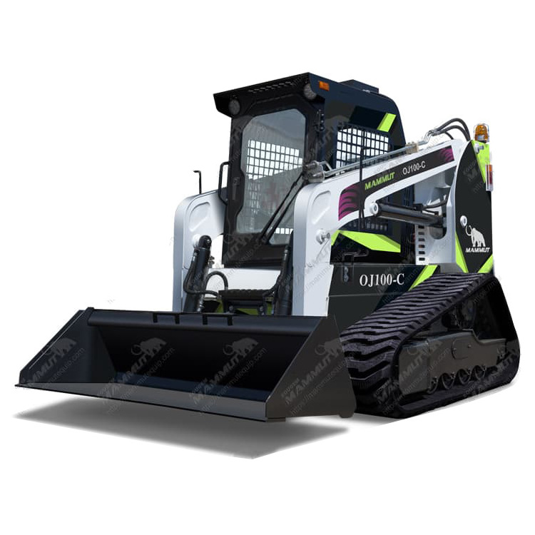 Mini skidsteer loader OJ100-W 12-16.5 tires loader machine crawler tracked attachments skid steer loader