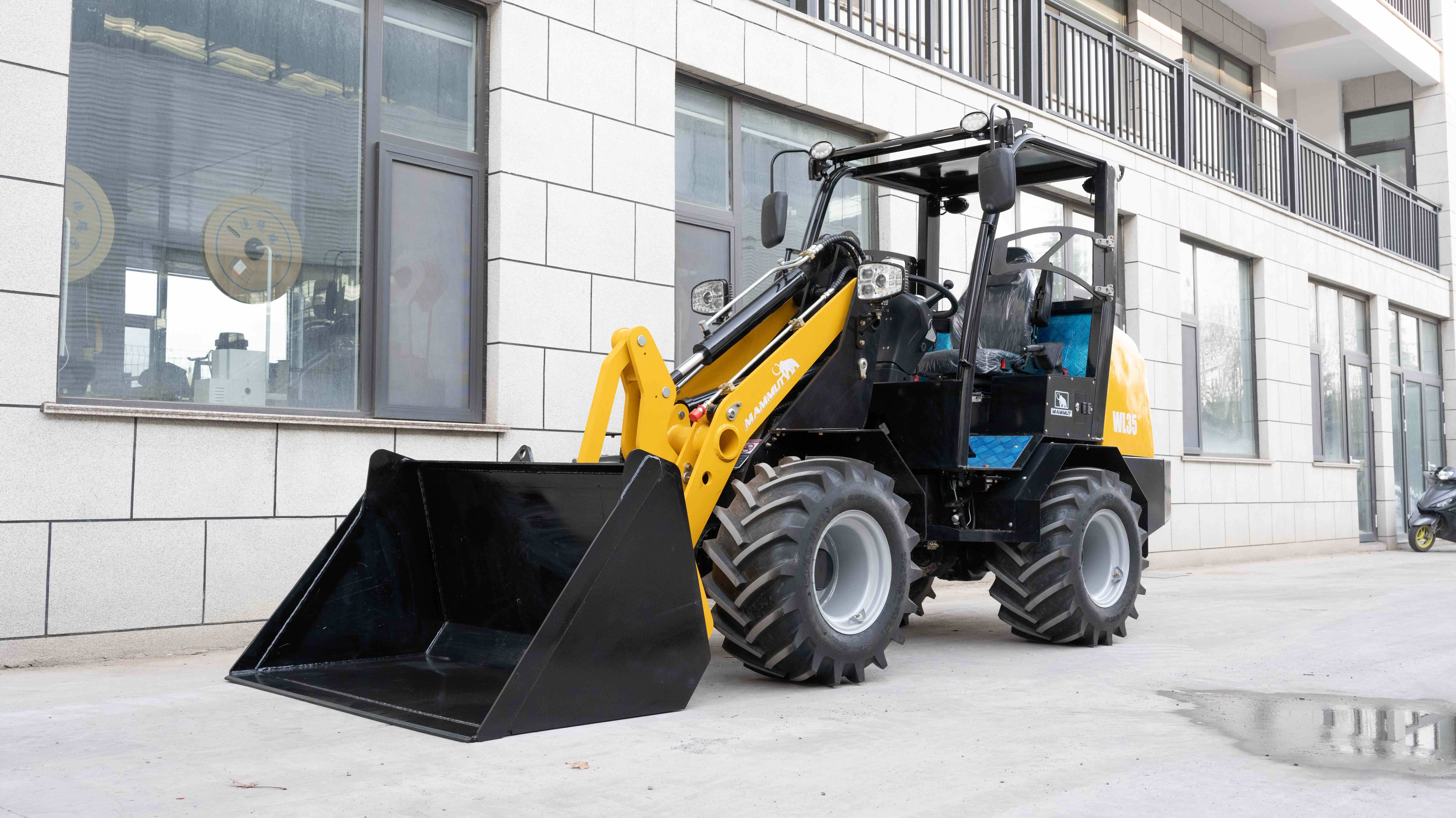 Battery Operated wheel loader mini WLE35 Mammut 1ton 1000kg cheap avant bucket mini electric loader