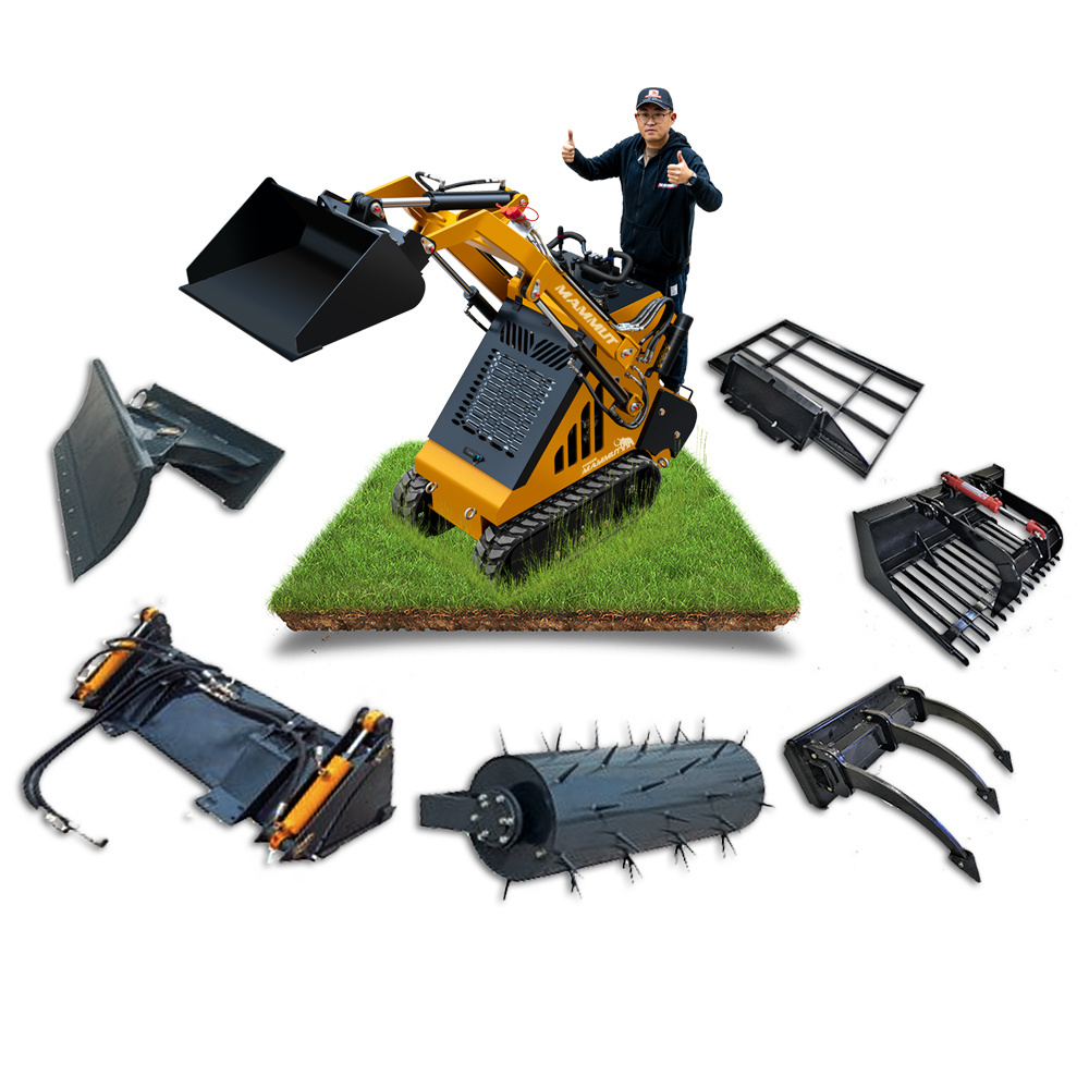 Skid steer loader EPA gasoline Honda and Briggs & Stratton engine China mini skid steer with mulcher