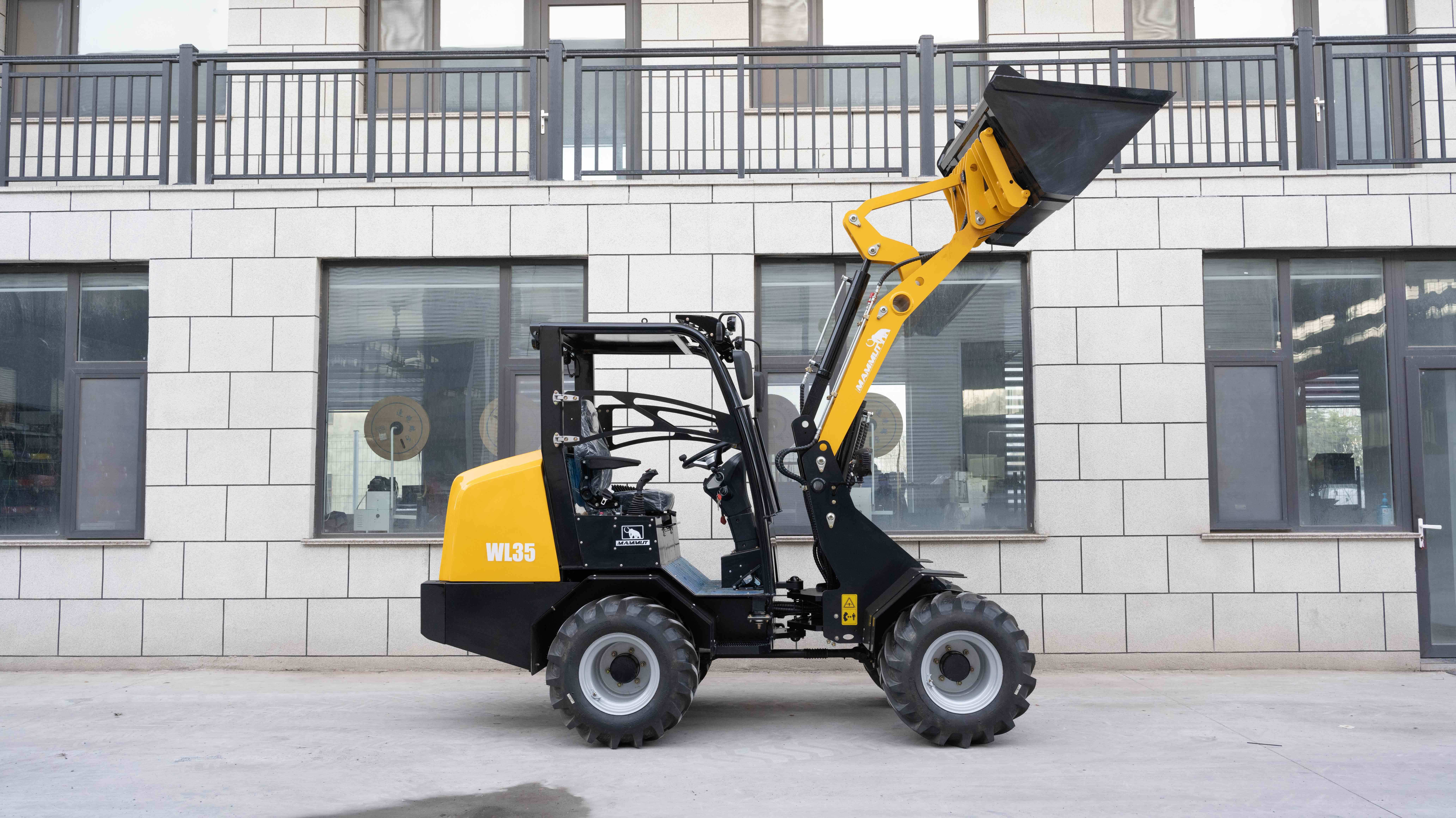 Battery Operated wheel loader mini WLE35 Mammut 1ton 1000kg cheap avant bucket mini electric loader