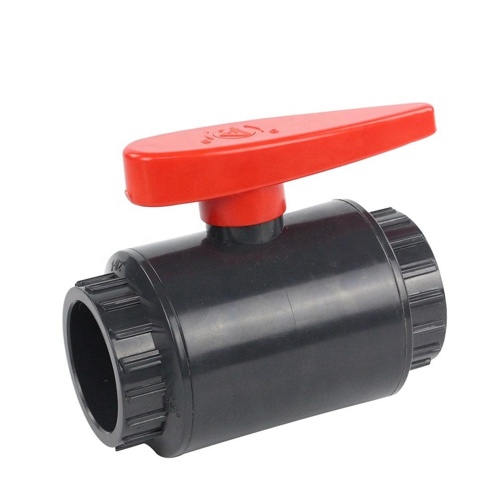 High quality 1/2-4 inch 3 pieces plastic pvc water ball valve for agriculture