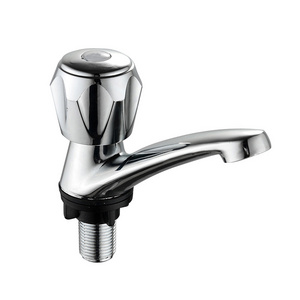 OEM polishing chrome plated slowly quickly open blue red plastic ring single basin tap faucet