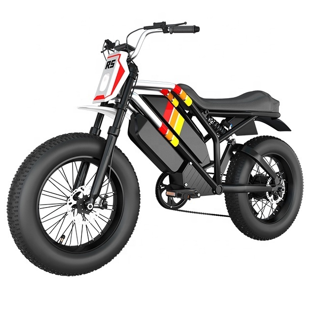 20 Inch 48V 1500W Super Power E 73 Out Doors Off Road Full Suspension Fat Tire Electric Mountain Bicycle City Hybrid e Dirt Bike