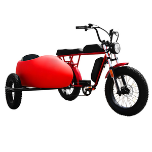 2023 Dual battery Electric Hybrid cargo Bike 48V 750W 1000W 52V 1500W 20*4.0 fat tire E-bike super 3 wheel ebike 73 side car