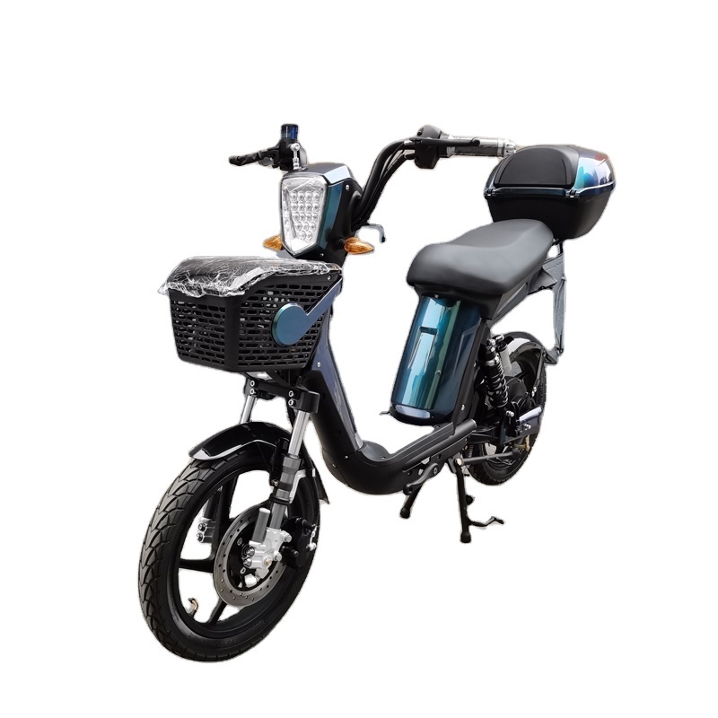 China Manufacturer Electric Bike 48V Long Distance Two Wheel Electric Bicycle 2 Seats Pedals E Scooter for Adults OEM