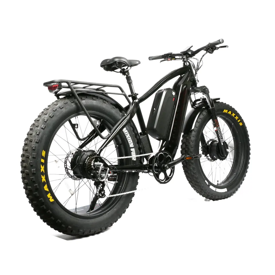 26''*4.8 Hard tail 1000w Mid Drive Fat Mountain Ebike Dual 48V 17.5Ah Lithium Battery E-bicycle Long Range Electric Hybrid Bike