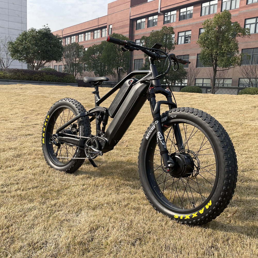 2023 dual motor electric bicycle bafang 48v 52v 750w 1000w 1500w motor snow ebike full suspension electric mountain dirt bike