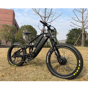 2023 dual motor electric bicycle bafang 48v 52v 750w 1000w 1500w motor snow ebike full suspension electric mountain dirt bike