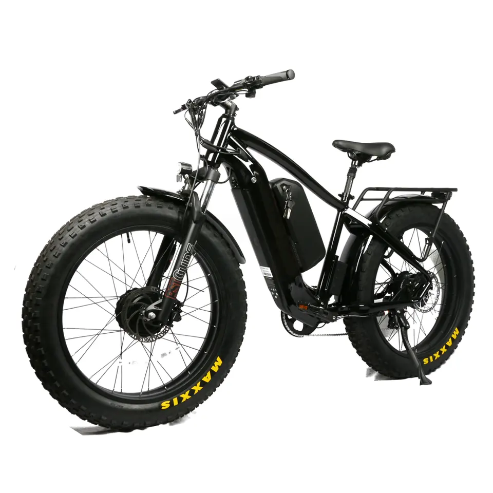 26''*4.8 Hard tail 1000w Mid Drive Fat Mountain Ebike Dual 48V 17.5Ah Lithium Battery E-bicycle Long Range Electric Hybrid Bike