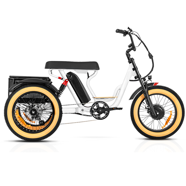 2023 super electric tricycles fat tire ebike 48V 750W 1000W hub motor Electric Cargo Bike 73 three wheel e-bike for women