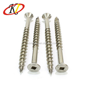 304 Stainless Steel 75 mm Square Drive Flat Head Deck Screw