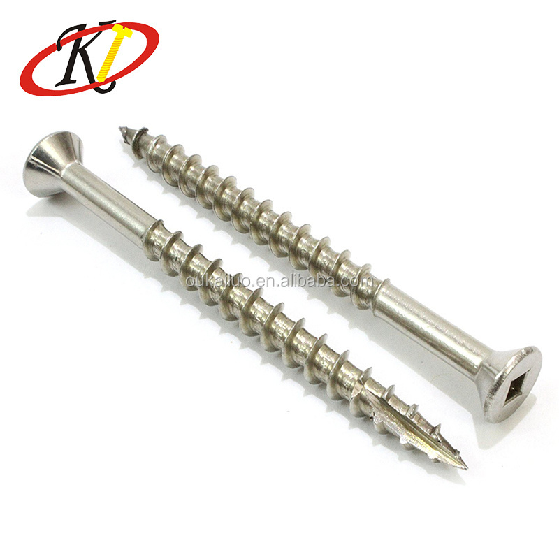 304 Stainless Steel 75 mm Square Drive Flat Head Deck Screw