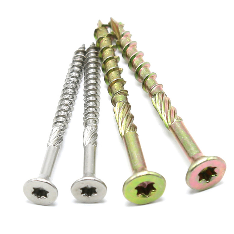 Customised six-lobe oval stainless steel  torx drive double countersunk Torx head wood chipboard screw