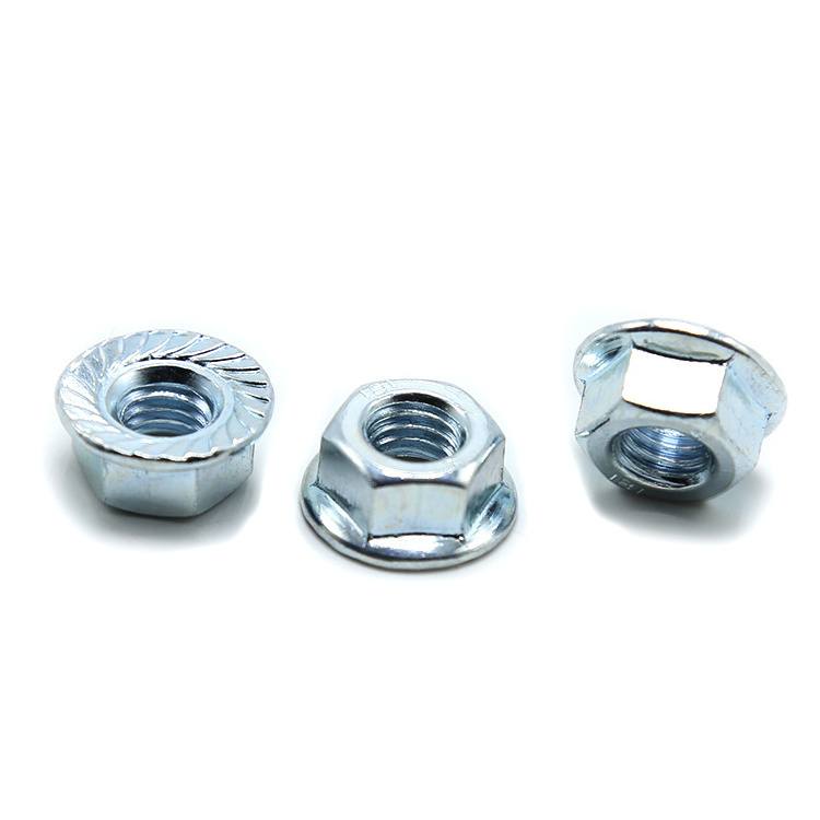 Wholesale M4 M5 M6 M8 M10 M12 galvanized Serrated Self Locking Hex Flange Nut