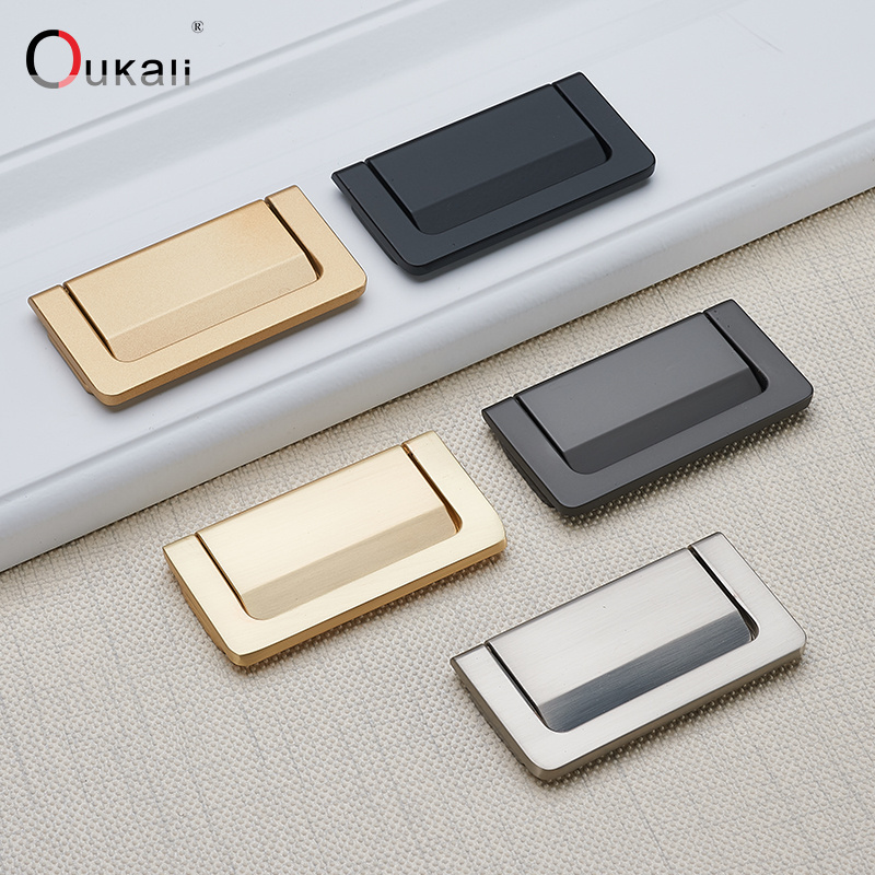 Oukali Beautiful Modern Luxury Furniture Kitchen Cupboard Drawer Invisible Concealed Closet Cabinet Handle 64mm Hidden pulls