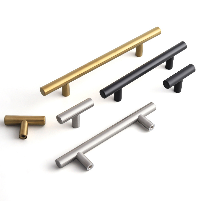 hot sale competitive supply wholesale price kitchen cabinet handle modern stainless steel T bar 12 diameter cupboard door handle