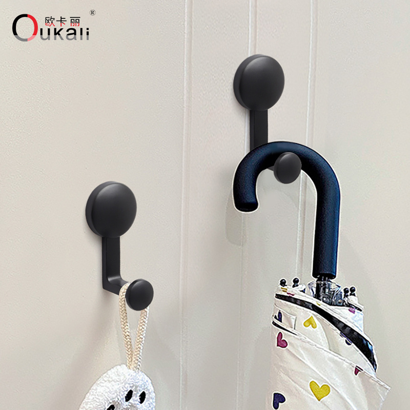 Oukali Modern Style Zinc alloy Brushed Brass coat hooks wall mounted industrial robe coat hook round colorful coat hooks