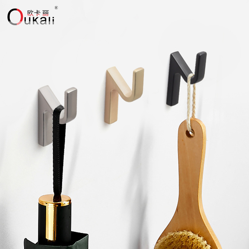 Oukali new design wall mounted furniture office clothes hanger over the door hook bathroom robe towel coat Hooks