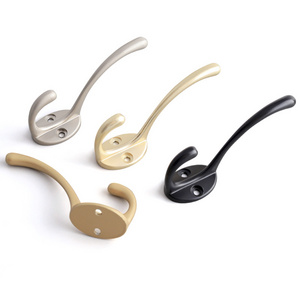 Wholesale Wall Shower towel  Hook for Kitchen and Bathroom Self  garment coat metal over door Hooks decorative