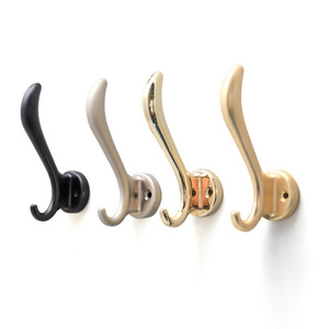 Metal Double Hat and Coat Door Hooks Robe Dress Hangers & Hook at cheapest cost direct from factory