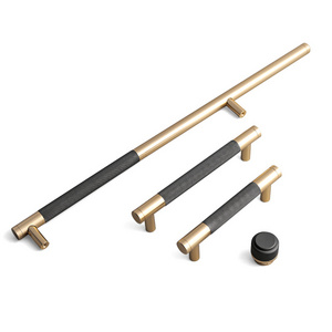 Cabinet Wardrobe Accessories Handles Drawer Matt Aluminium Alloy Brass Oukali Luxury Knurled T Bar Kitchen Door Pull Satin