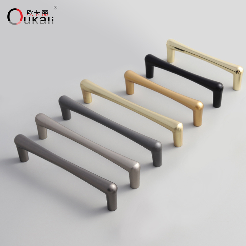 Wenzhou Oukali hardware factory modern gold cabinet accessories cupboard drawer furniture luxury pull handles